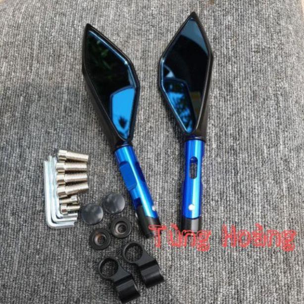 Gương 5 cạnh Rizoma Nhôm CNC.Full phụ kiện