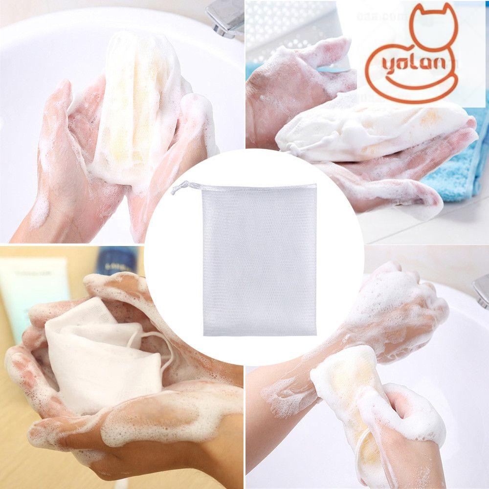 Túi lưới dùng đựng xà phòng rửa mặt tiện dụng cho nhà tắm