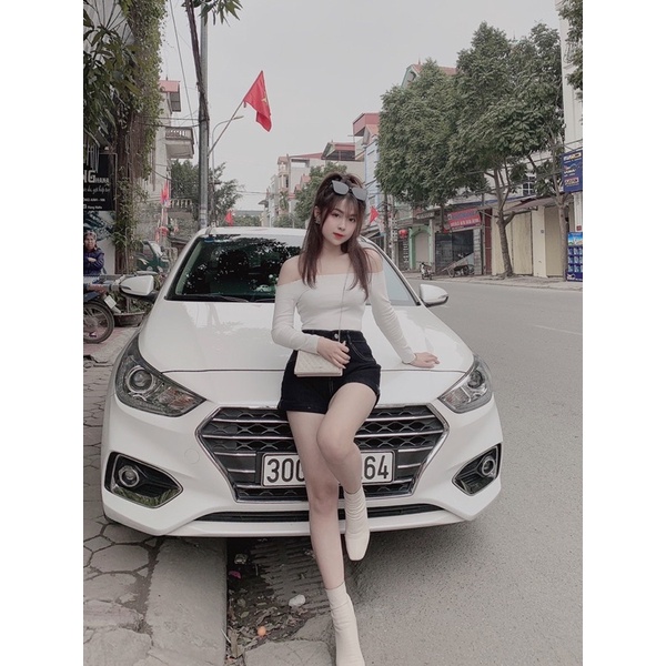 Quần short bò thêu ny
