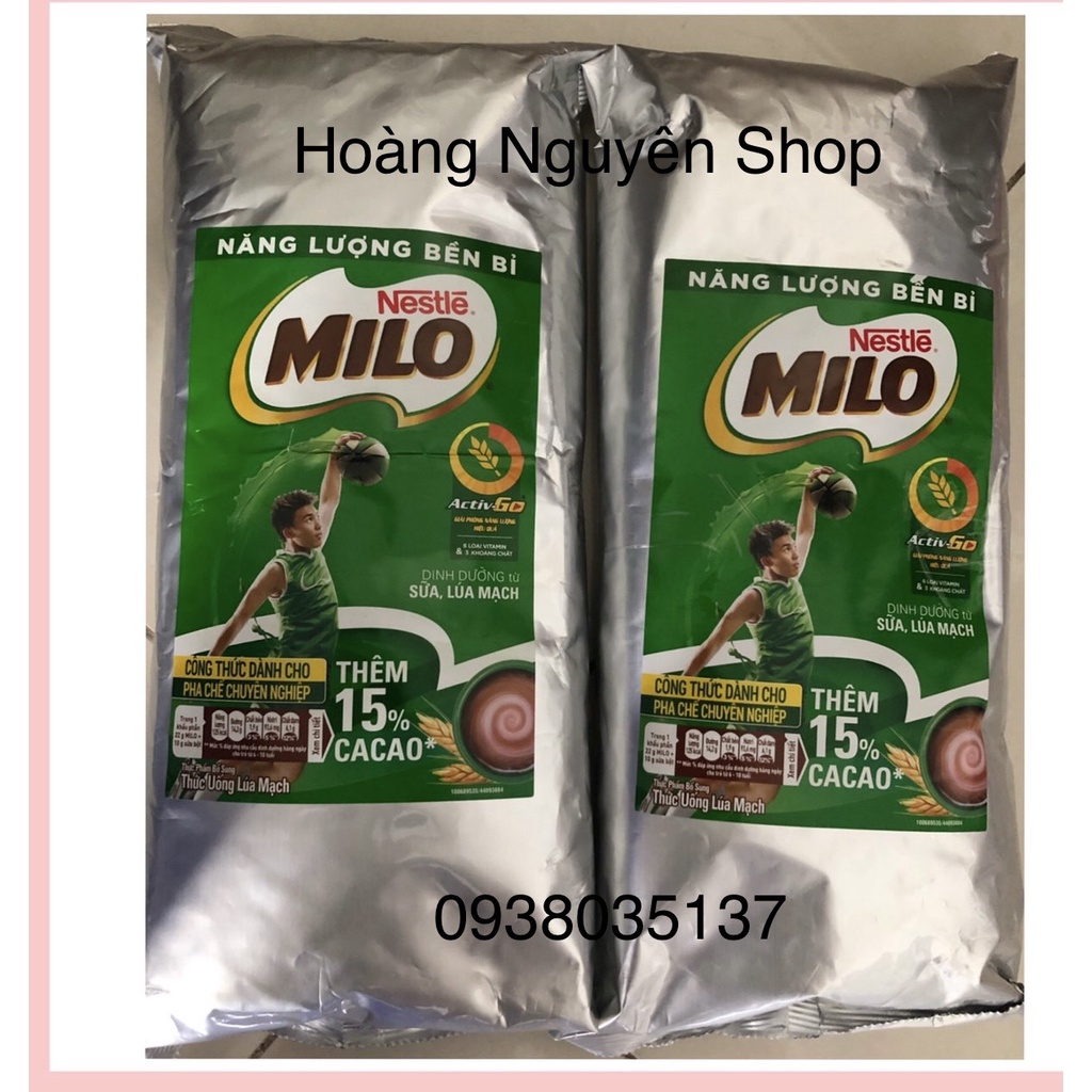 Bột Milo 1kg nguyên chất Nestle / Bột lúa mạch milo cacao nguyên chất 1kg date T01/2023