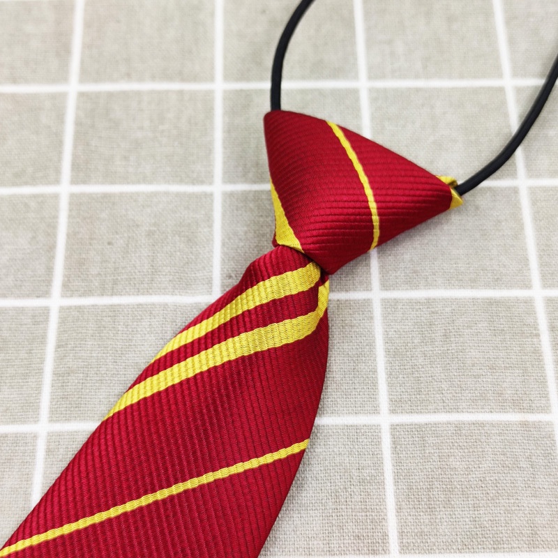 Cà Vạt Ngắn Co Giãn Họa Tiết Sọc Phong Cách Harry Potter