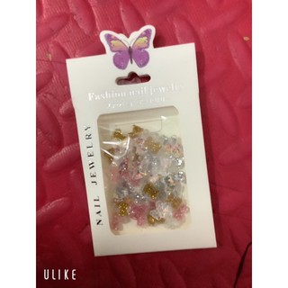 set gấu nhũ gắn móng siêu đáng yêu