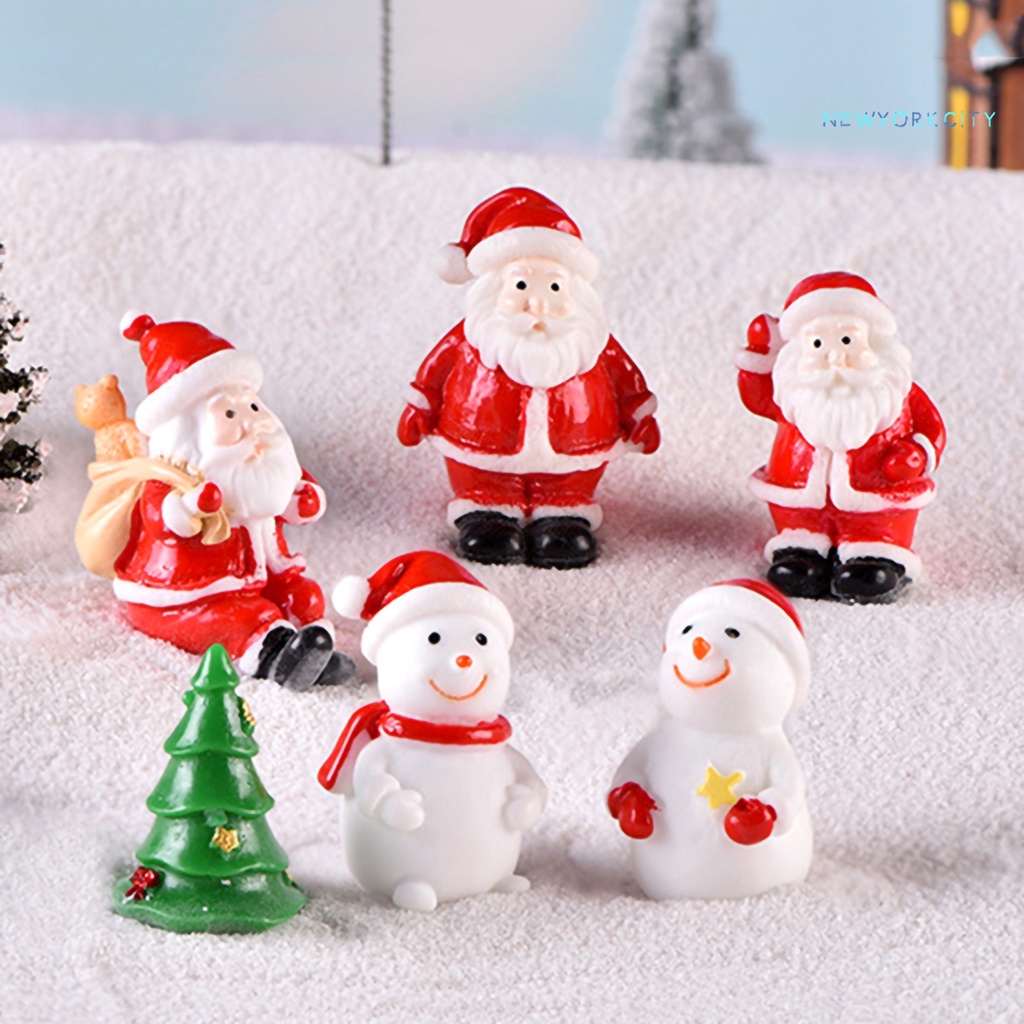 1 Mô Hình Ông Già Noel / Người Tuyết / Tàu Lửa Mini Trang Trí Tiểu Cảnh DIY