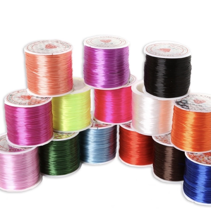 Cuộn Chỉ Chun lụa co dãn Loại Đẹp - Dây Xâu Vòng tay, vòng gỗ, vòng đá, nối tóc - Hàng Loại 1