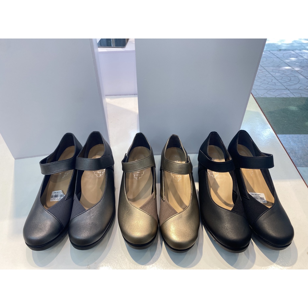 Giày búp bê nữ đế cao KOSU 39616 cao 5,5cm, giày công sở siêu nhẹ, chống thấm nước made in Japan
