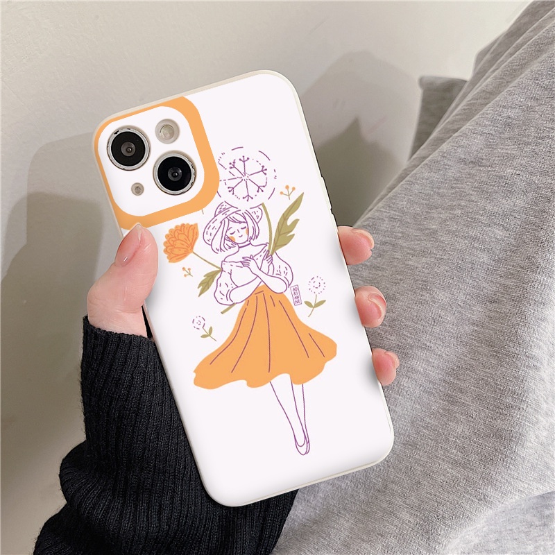 Ốp lưng iPhone ốp cô gái mặc váy vàng  từ iP 6 đến  13 promax