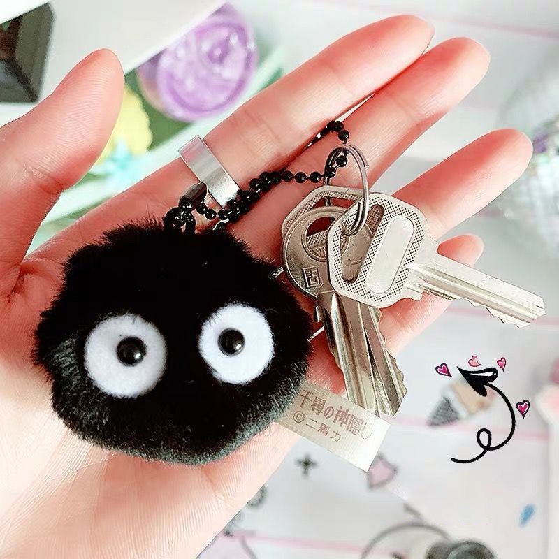 Móc khóa phim hoạt hình Vùng đất linh hồn/Spirited Away nhân vật bồ hóng xinh xắn