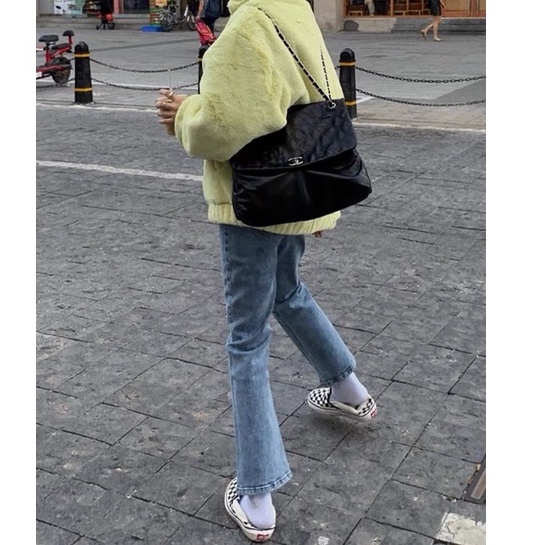 Quần Jeans ống loe xanh nhạt Meisy