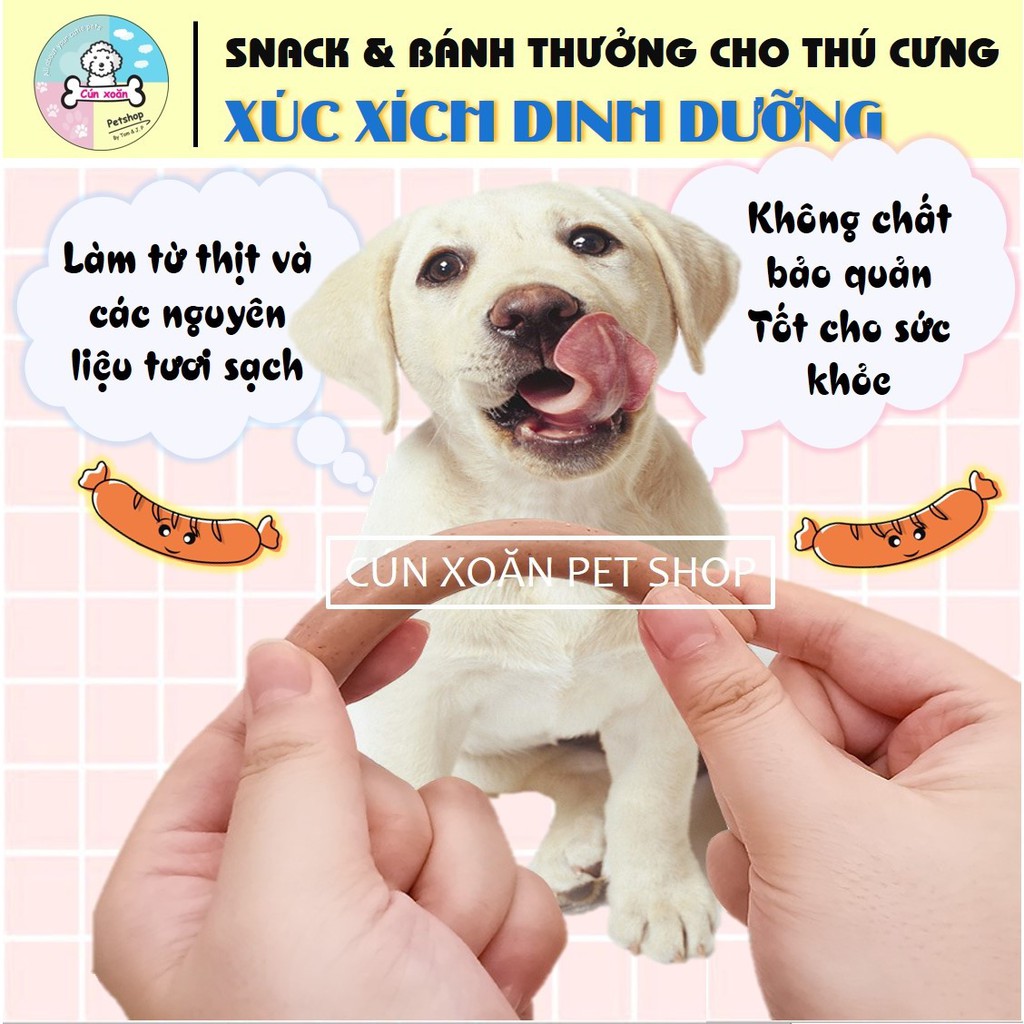 Xúc xích cho chó mèo Captain (Cây 15gr) 3 vị (Bò, gà, vịt)