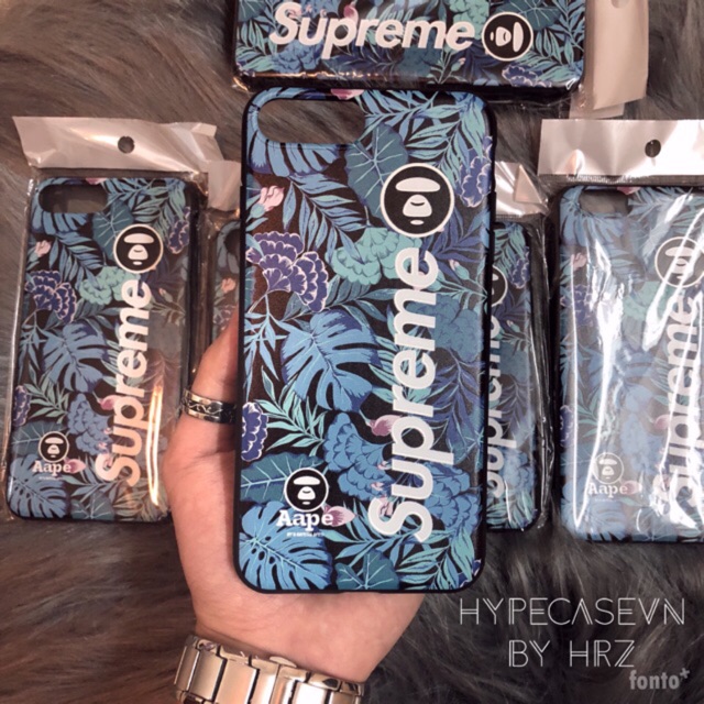 Ốp lưng iphone supreme x aape (bape) 6 6s 6plus 7 7plus 8 8plus