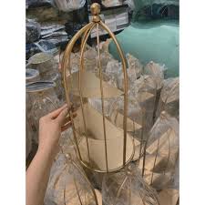 Kệ mỹ phẩm - Kệ mĩ phẩm lồng chim 3 Tầng Decor sang chảnh