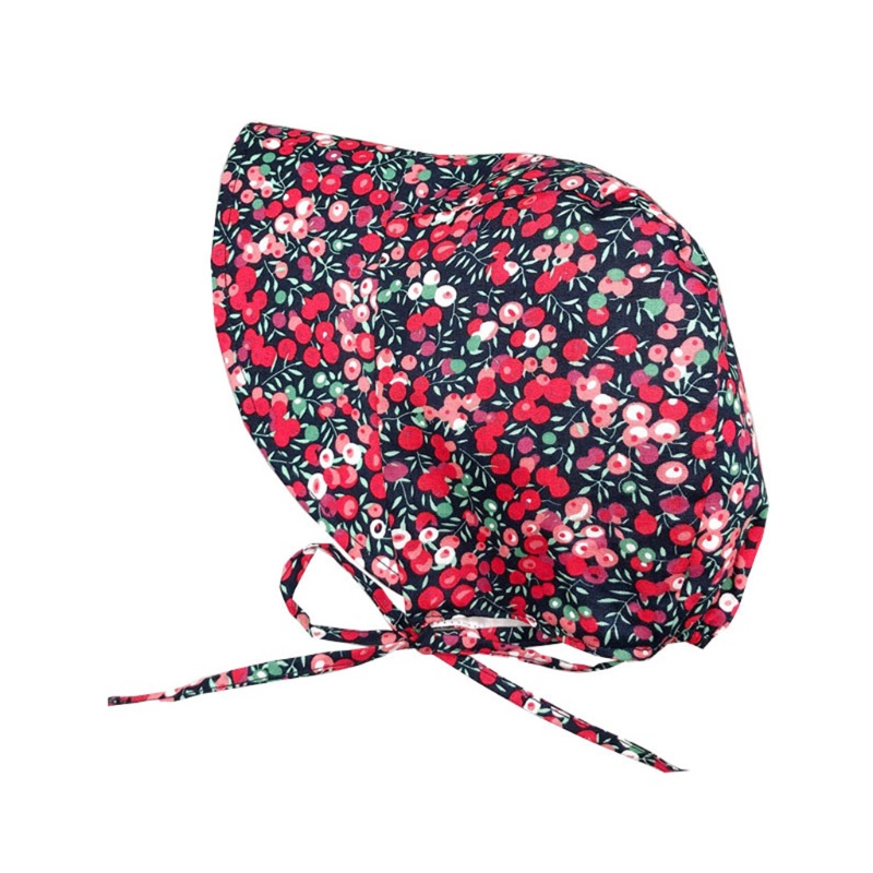 Nón Vành Rộng Vải Cotton In Hoa Xinh Xắn Cho Bé Sơ Sinh