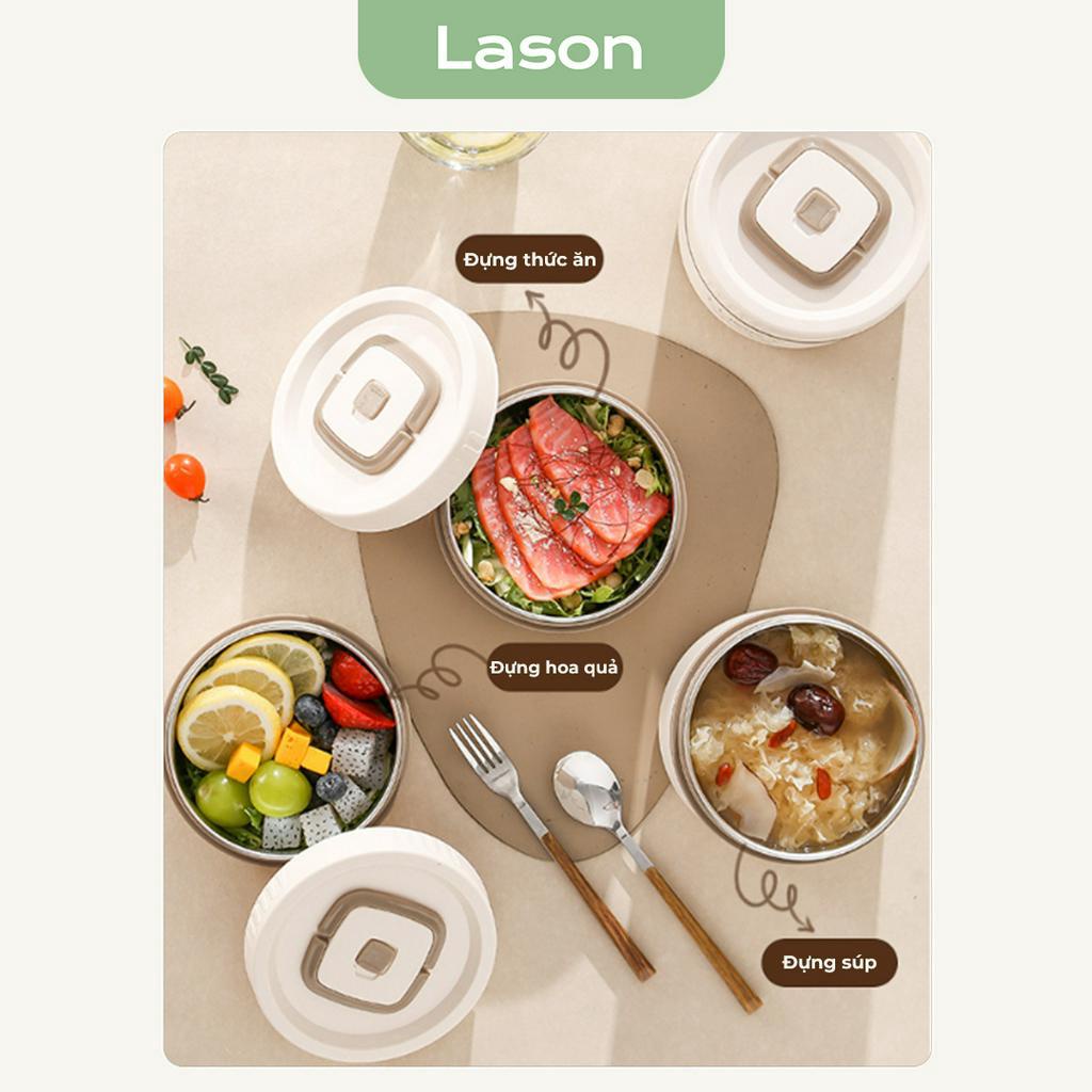 Hộp cơm inox Lason Lucky, cà men đựng cơm văn phòng HC-IN04-05-06