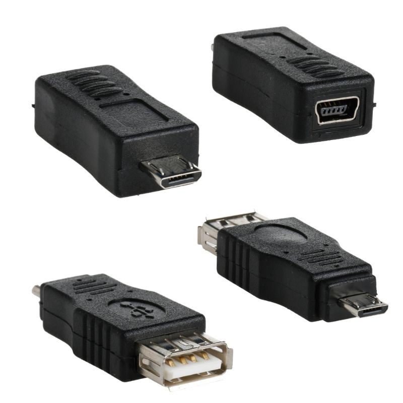 H.S.V✺10pcs OTG 5 pin F/M mini changer adapter converter USB male to female micro USB