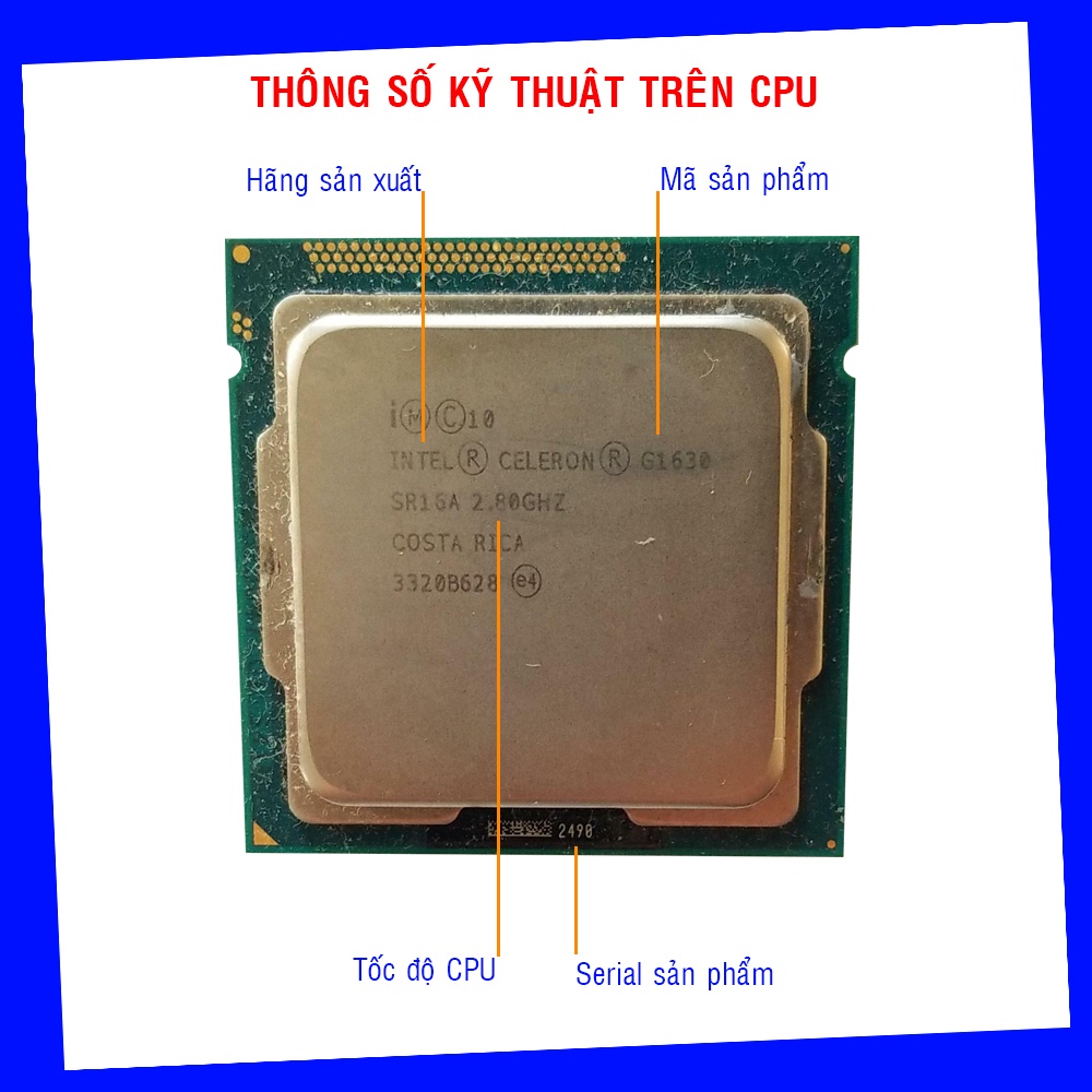 Cpu máy tính để bàn G1630 socket 1155 BH 12th 01 đổi 01 hàng chính hãng intel - tặng kèm keo tản nhiệt