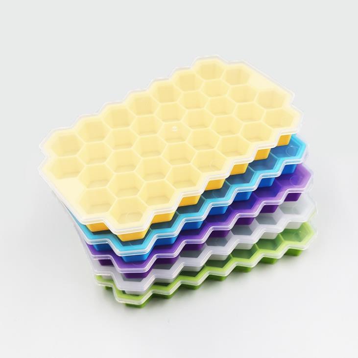 Khay Silicon Làm Đá Làm Thạch Đựng Đồ Hình Tổ Ong