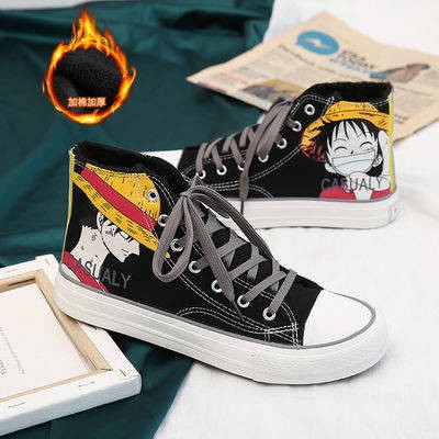 One Piece Plus Velvet Canvas Giữ Ấm Giải Trí giày nam