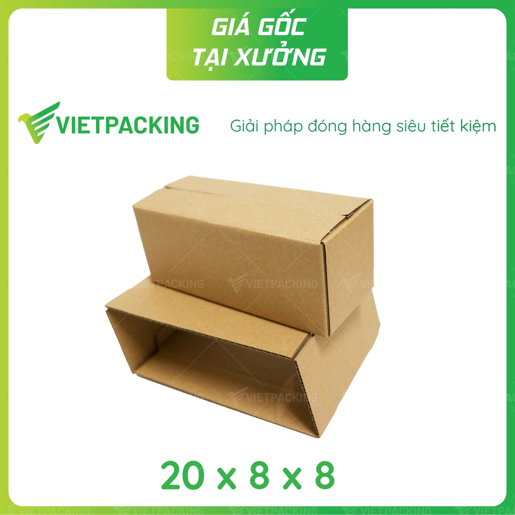 [Siêu phẩm bán chạy] 50 Hộp carton size 20x8x8 hộp cứng giấy đẹp