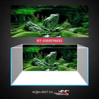 Tranh 3D dán hồ cá, bể thủy sinh siêu đẹp, siêu nét, có keo sẵn trên bề mặt, có thể làm theo kích thước yêu cầu