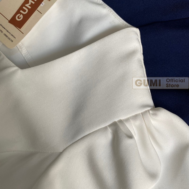 Đầm nữ dự tiệc dáng chữ A tay phồng cổ vuông 6 nút gỗ Gumi trẻ trung sang trọng - GM2067 | BigBuy360 - bigbuy360.vn
