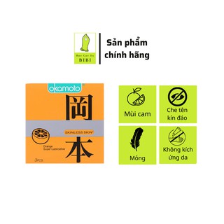 Bao cao su Okamoto Skinless Skin Orange  - Hộp 3 cái