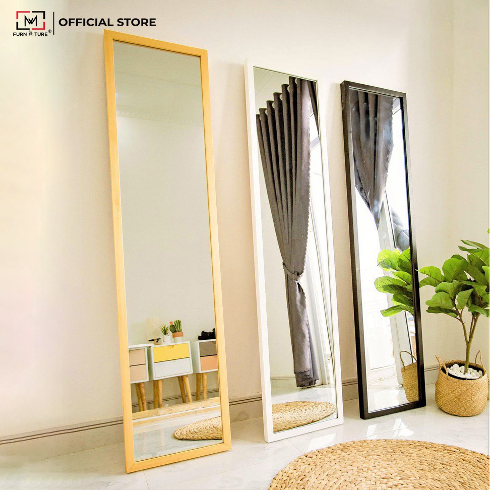 Gương soi toàn thân hàn quốc size 40 màu gỗ thương hiệu MW FURNITURE - Nội thất căn hộ