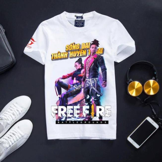 [Đủ Size]Áo Thun Free Fire Cotton Cực Chất Moco + Atoni