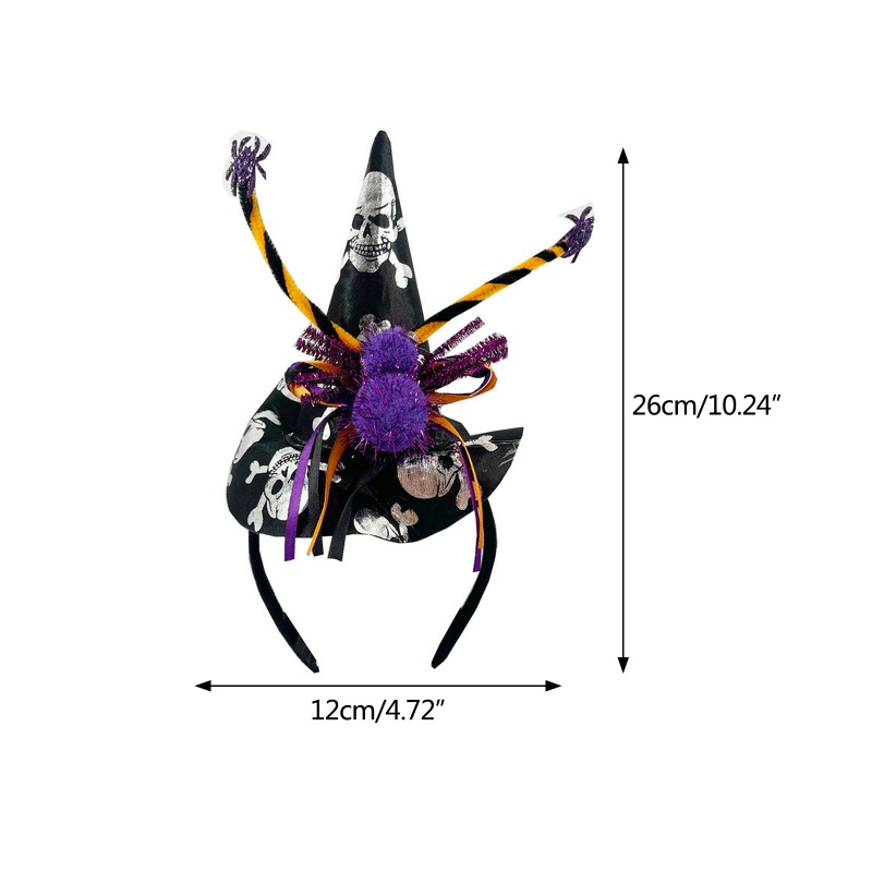 Băng Đô Mũ Phù Thủy Hóa Trang Halloween