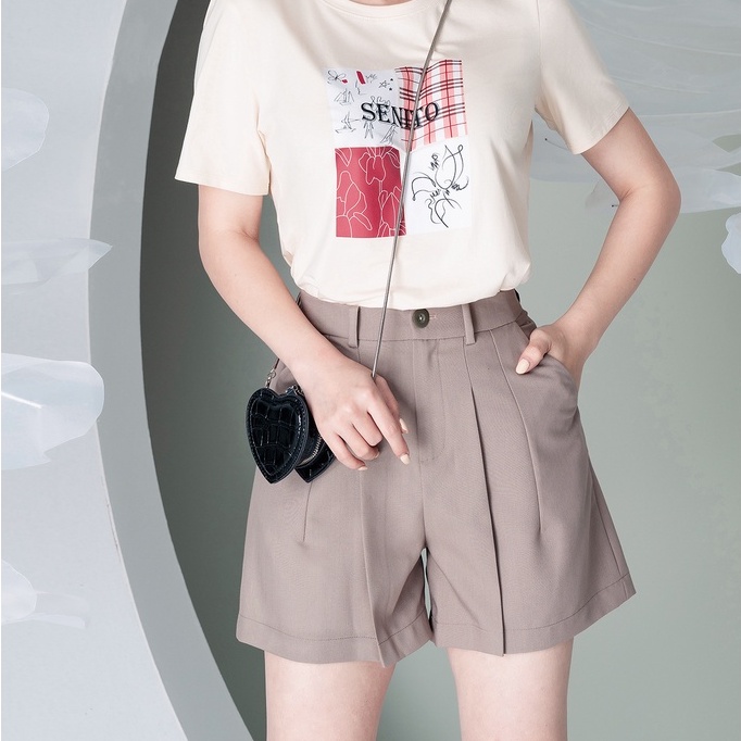 Quần short nữ có li - Quần đùi nữ hai màu LOZA - LQ302001