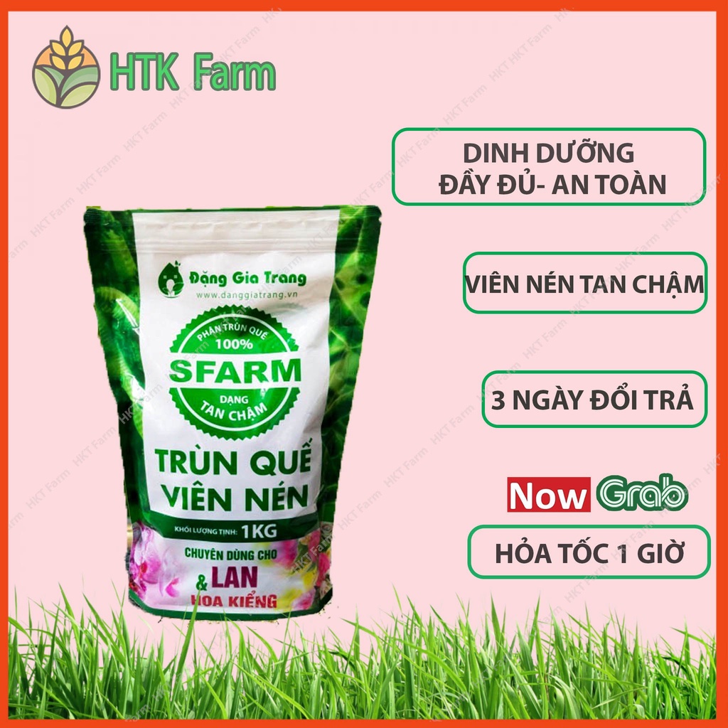 Phân Trùn Quế Viên Nén Sfarm - Phân trùn quế bón lan, hoa, cây cảnh, bonsai nguyên chất 100%, đã qua giảm ẩm, ray mịn và