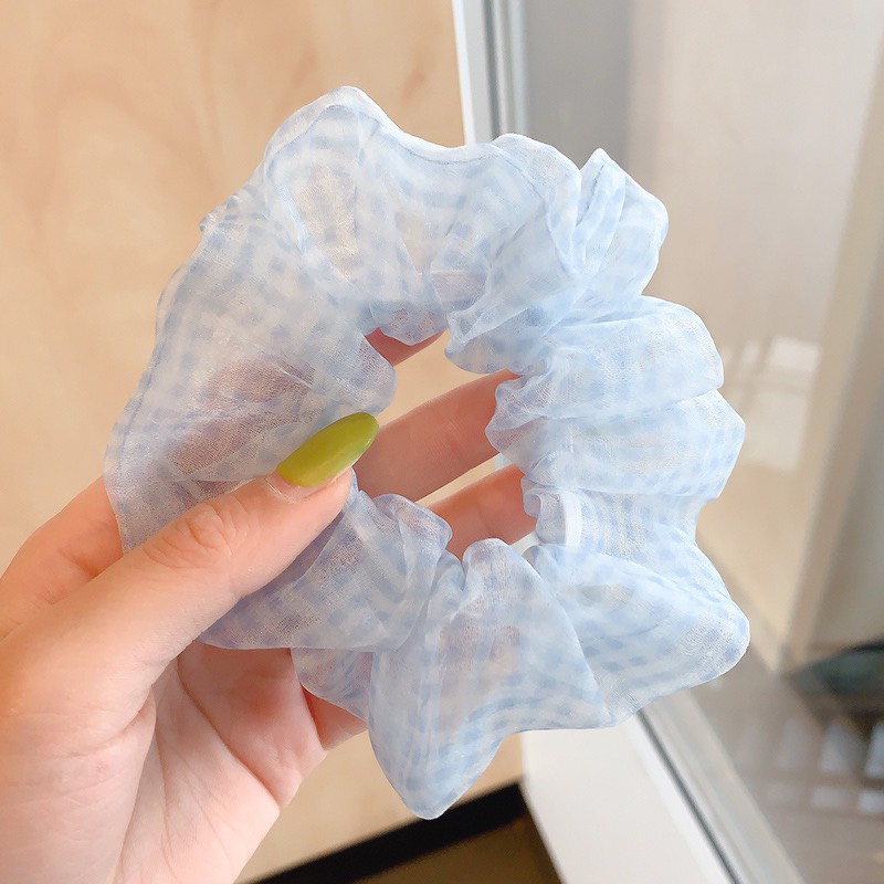 Dây cột buộc tóc vải scrunchies gam màu pastel dành cho nữ