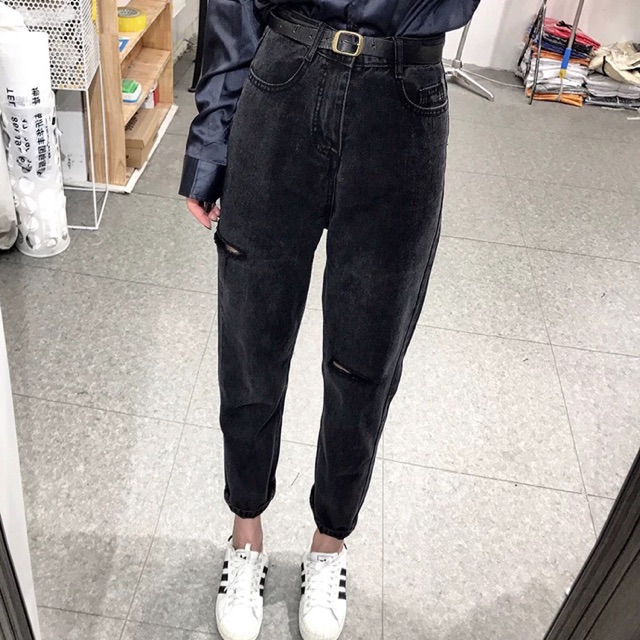 (Order) có bigsize Quần jeans rách dáng boy basic, năng động, cá tính 2019