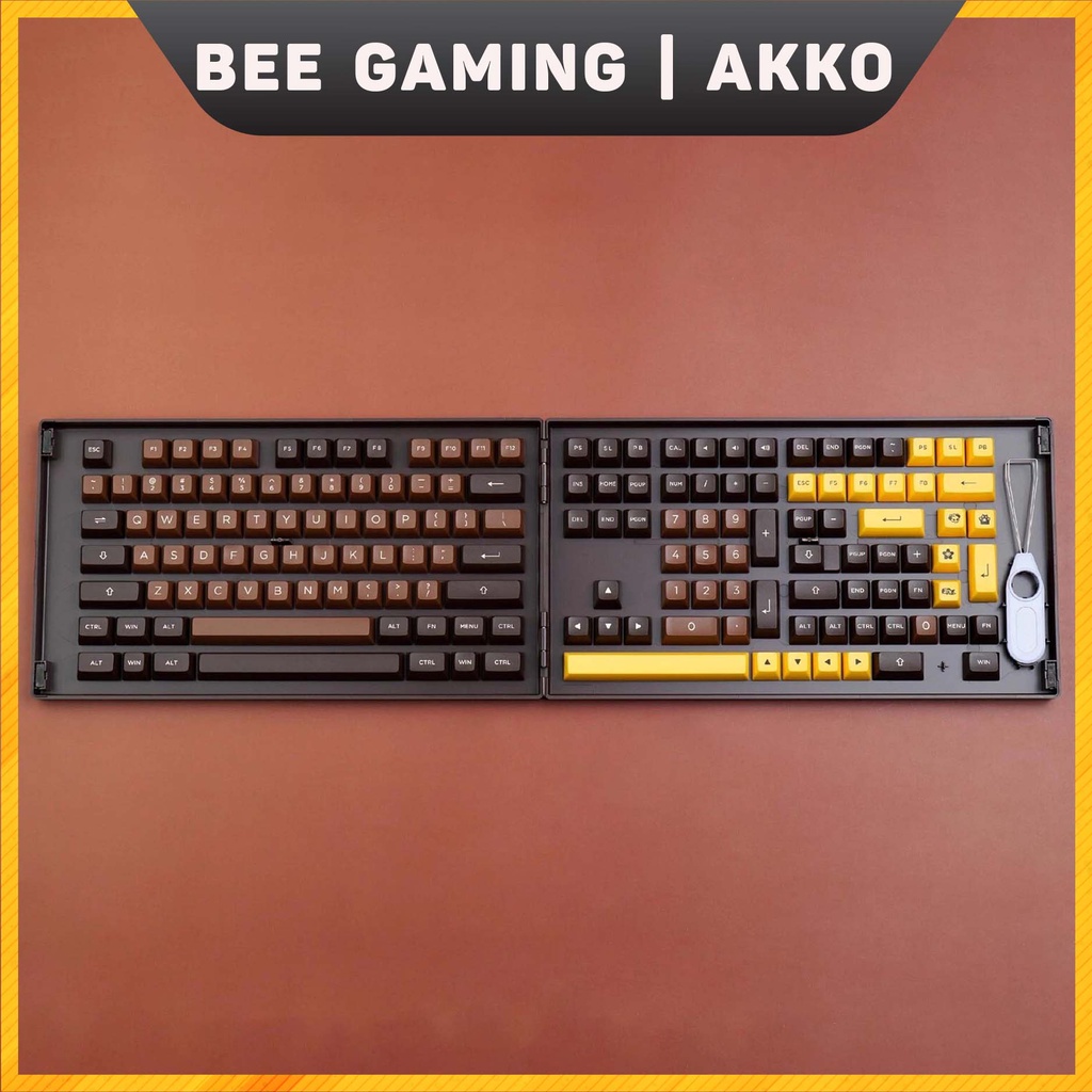 Bộ Keycap AKKO Chocolate | Chất liệu PBT Double Shot | ASA Profile | 178 nút