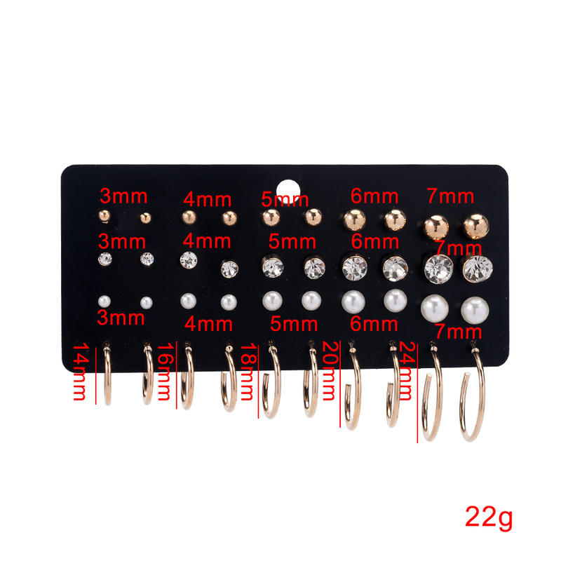 [WHOLESALE]Set 40 Khuyên Tai Đính Đá Ngọc Trai Giả Thời Trang Cho Nữ