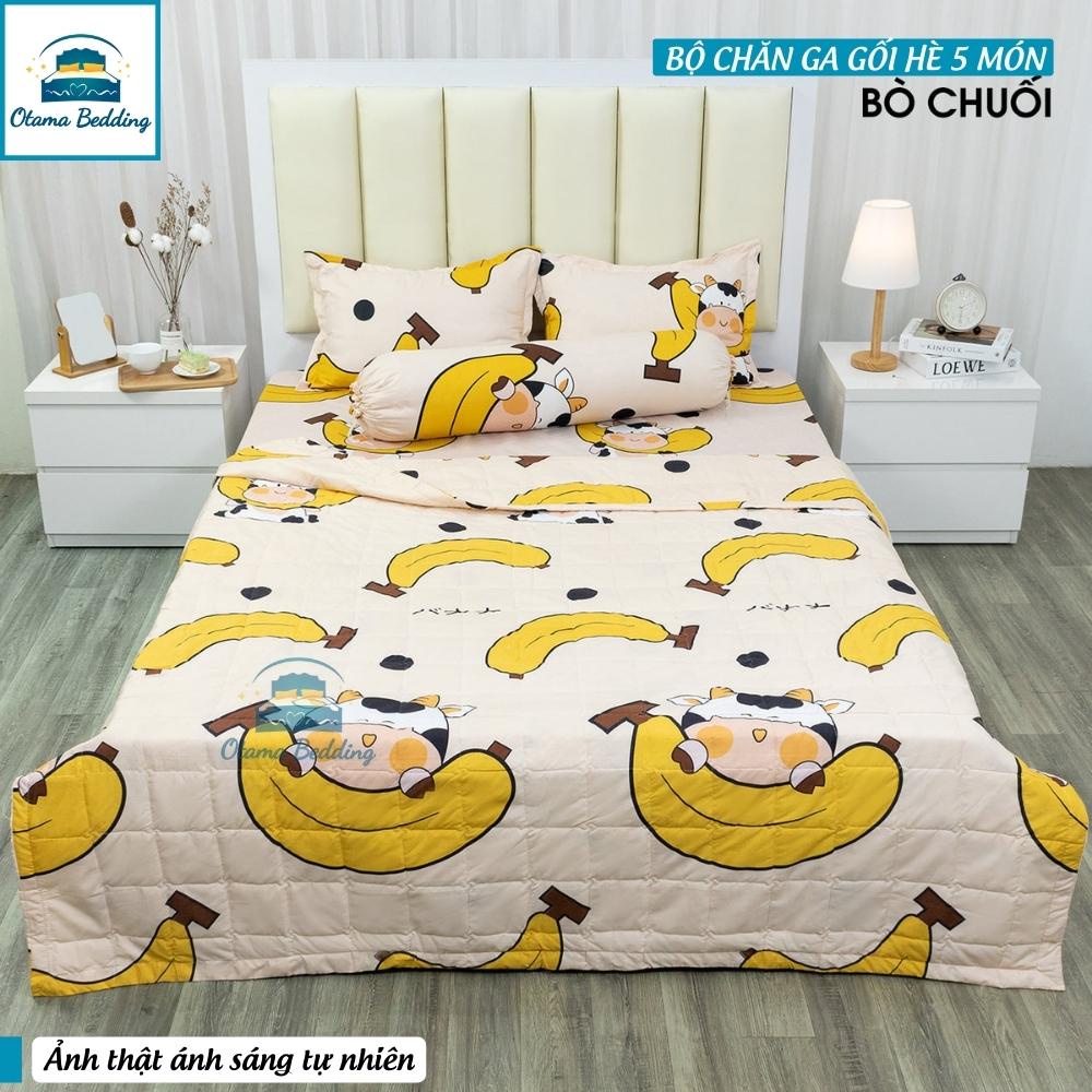 Bộ drap giường 5 món chăn ga gối bo chun poly hàn quốc cao cấp - Otama Bedding | BigBuy360 - bigbuy360.vn