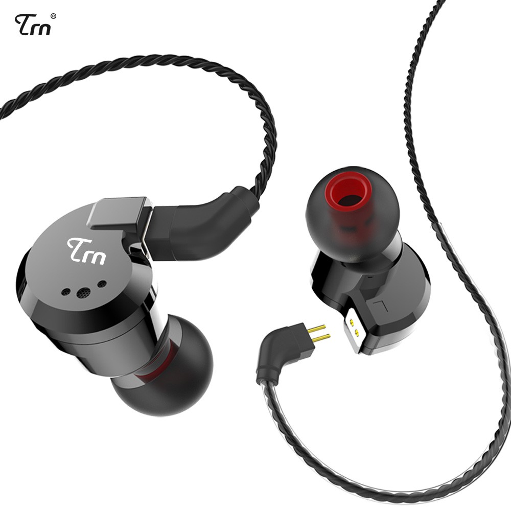 Tai nghe nhét tai TRN V80 2DD+2BA hybrid năng động hifi iem/ giảm tiếng ồn chuyển động