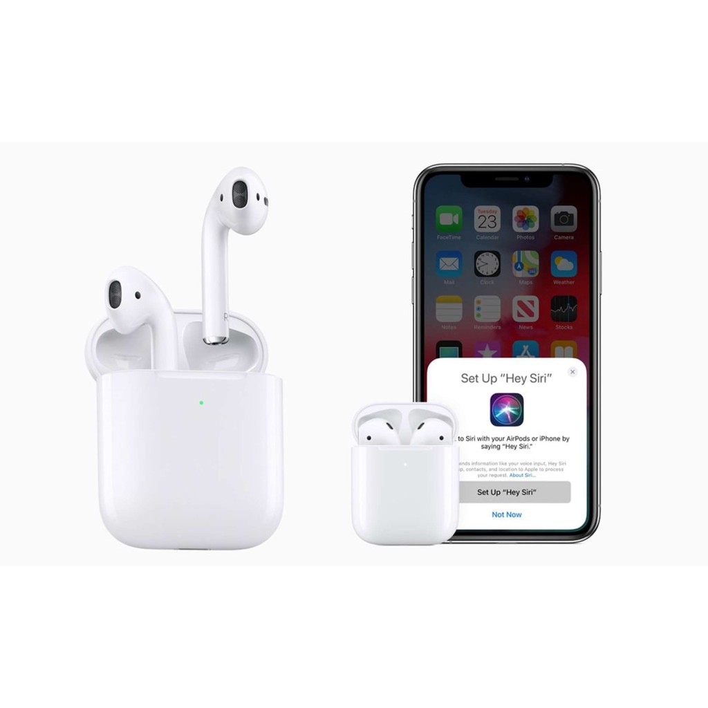 Tai Nghe Không Dây Airpod 2 Chuẩn 1:1 AirPods 2 Cảm Biến Tự Động Kết Nối Tặng Kèm Bao Da Silicon