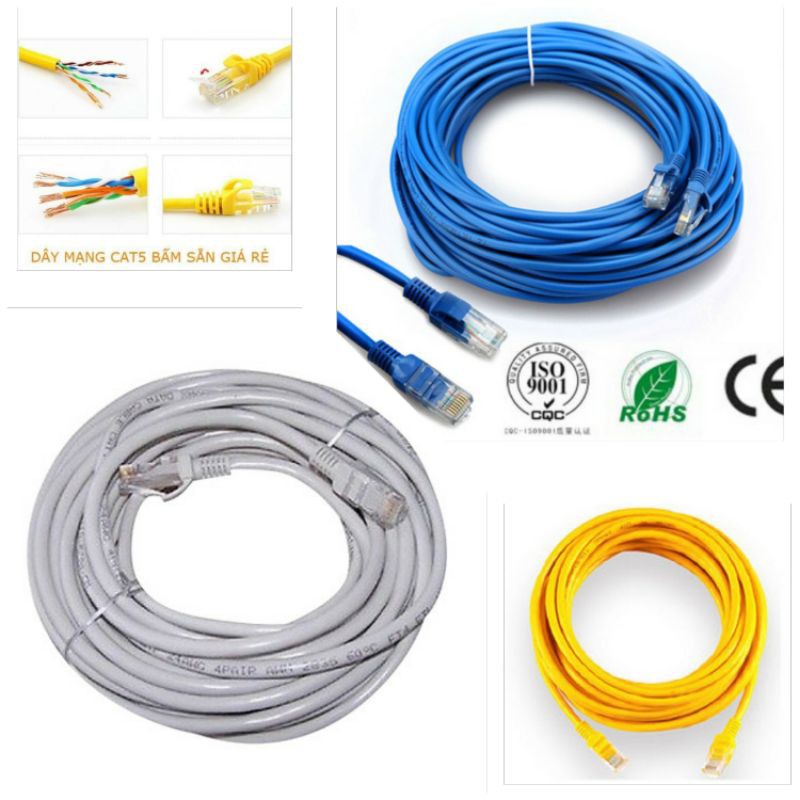 Dây Mạng Bấm Sẵn 2 đầu đúc 10m cao cấp