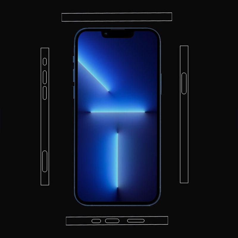 Miếng PPF dán bảo vệ viền điện thoại siêu mỏng trong suốt chống trầy xước Vân Tay cho iPhone 12 Mini 13 14 15 Pro Max