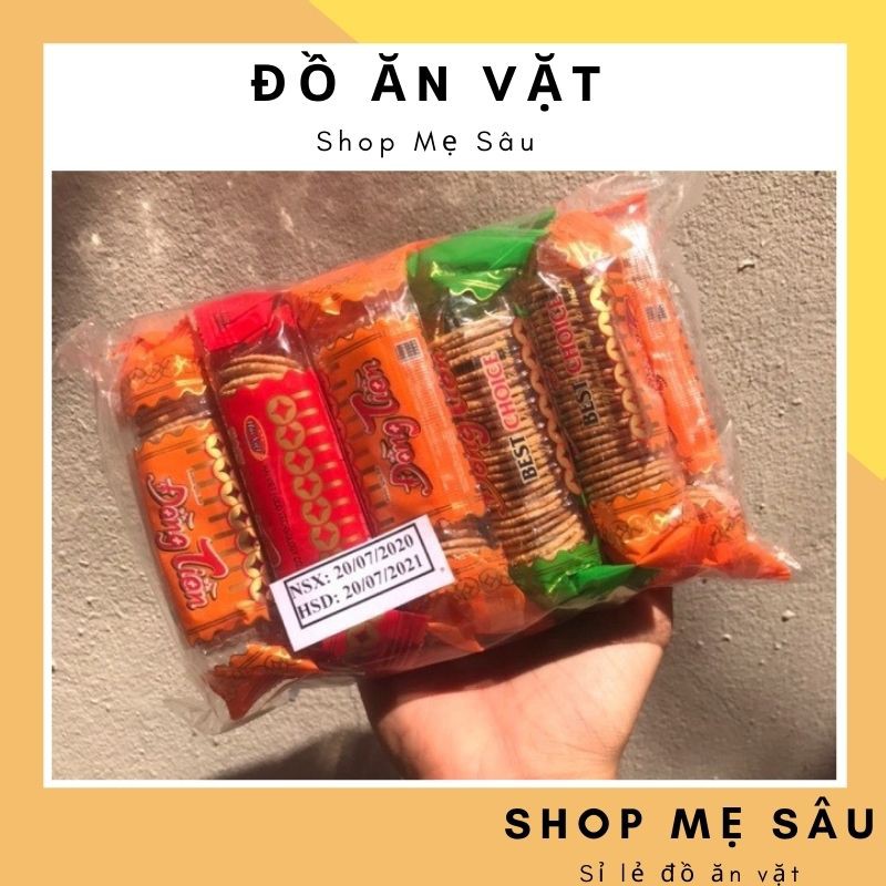 Bịch 10 Gói Bánh Đồng Tiền 💖FREESHIP💖 Bánh Quy Bơ Sữa Tuổi Thơ Hiệu Đồng Tiền