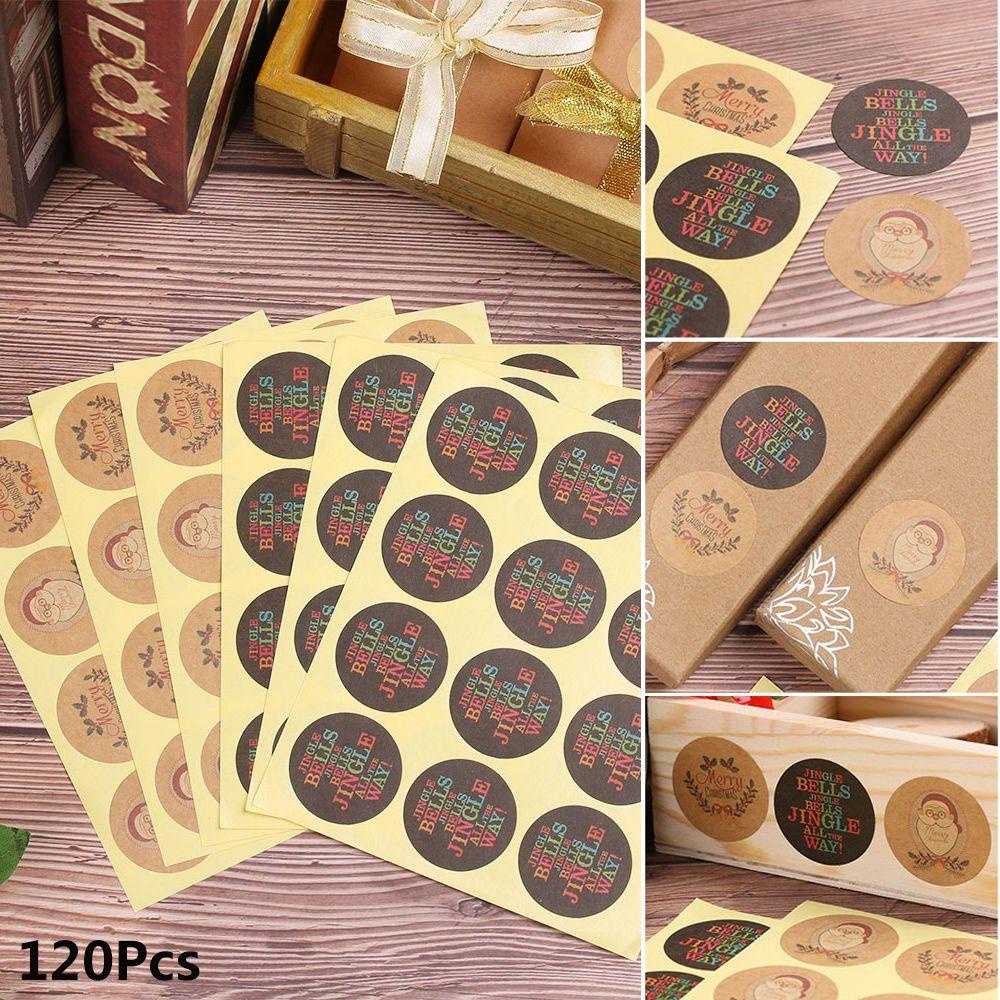 Set 120 Sticker Giấy Dán Trang Trí Quà Giáng Sinh