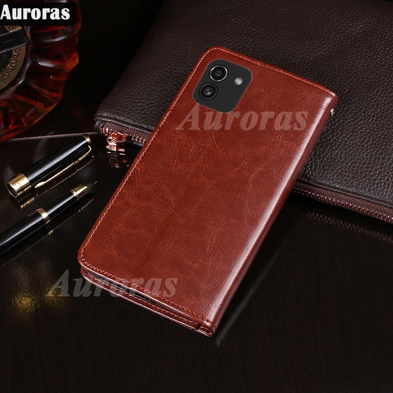 Bao Da Điện Thoại Nắp Lật Kèm Ngăn Đựng Thẻ Cho Samsung Galaxy A03S A03 2022 Samsung A03 2022 A13