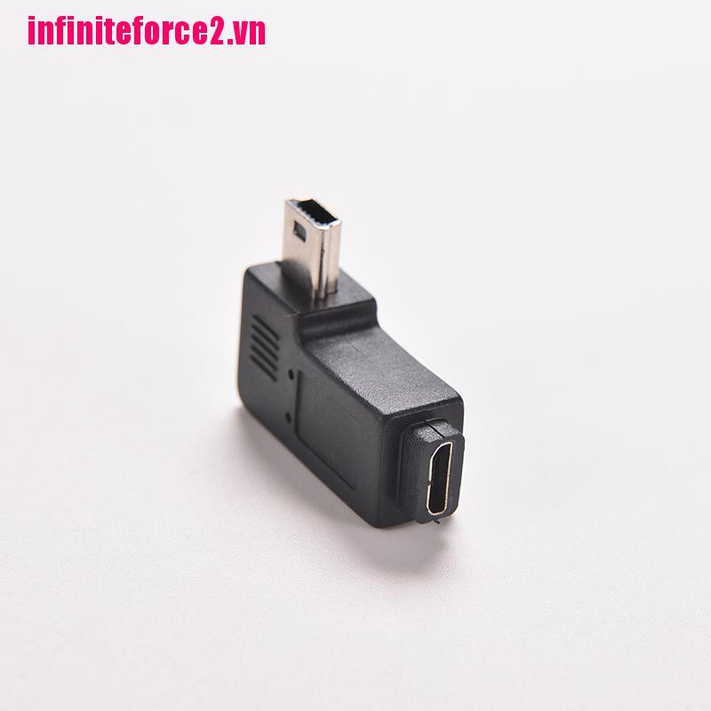 Bộ 2 Đầu Chuyển Đổi Usb Micro 5pin Female Sang Mini 5pin Male 90 Độ | BigBuy360 - bigbuy360.vn
