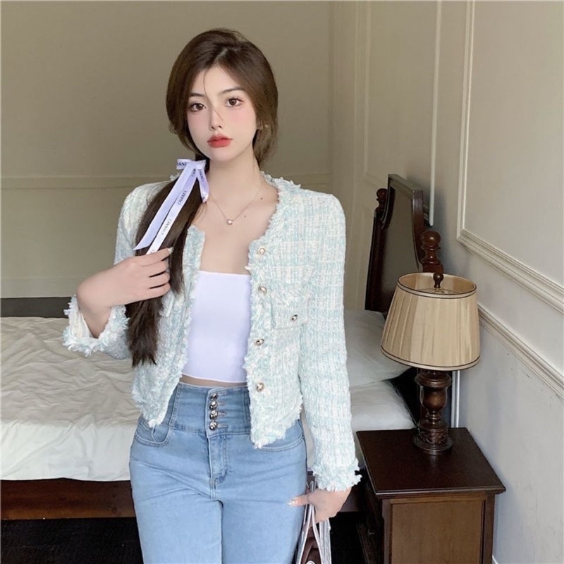 Áo khoác dạ tweed