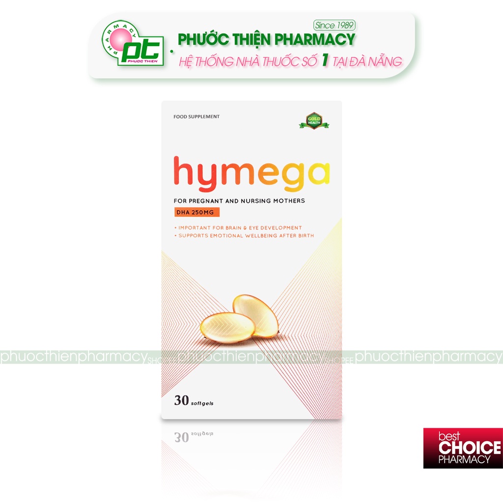 Viên uống bổ sung DHA cho phụ nữ mang thai Aplicaps Hymega hộp 30 viên - Viên DHA cho bà bầu