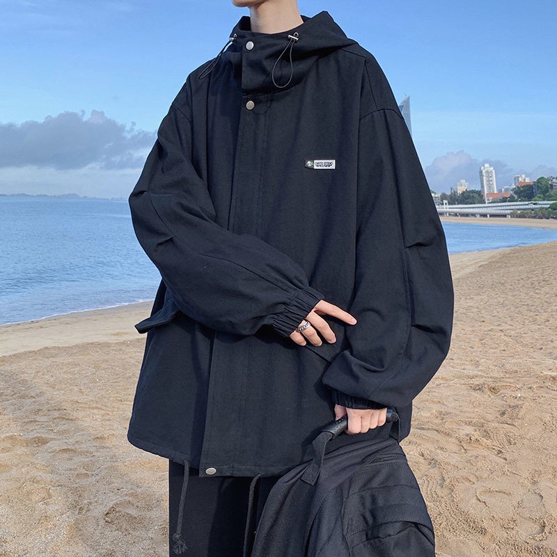 Áo Khoác Hoodie Dáng Rộng Thời Trang Phong Cách Hong Kong Cho Nam | BigBuy360 - bigbuy360.vn