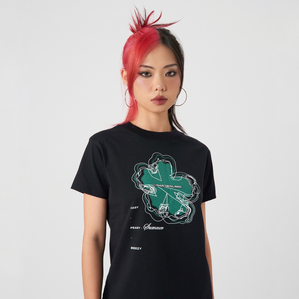 Áo thun nữ ngắn tay Easy black T-shirt