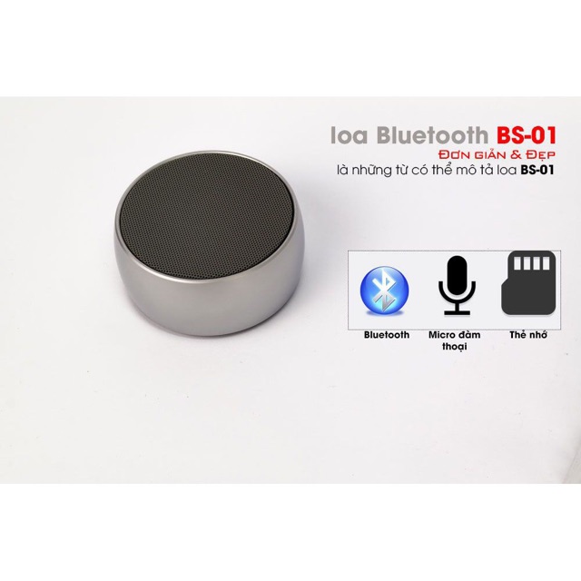 Loa Bluetooth BS01 đỉnh cao âm nhạc - Hàng cao cấp