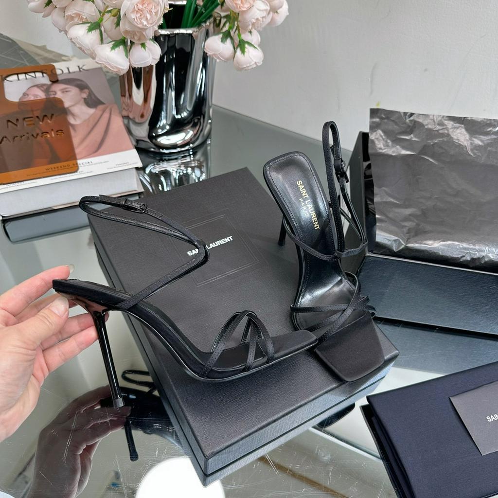 Giày cao gót da thật thời trang cao cấp Saint Laurent phong cách trẻ trung, thời thượng