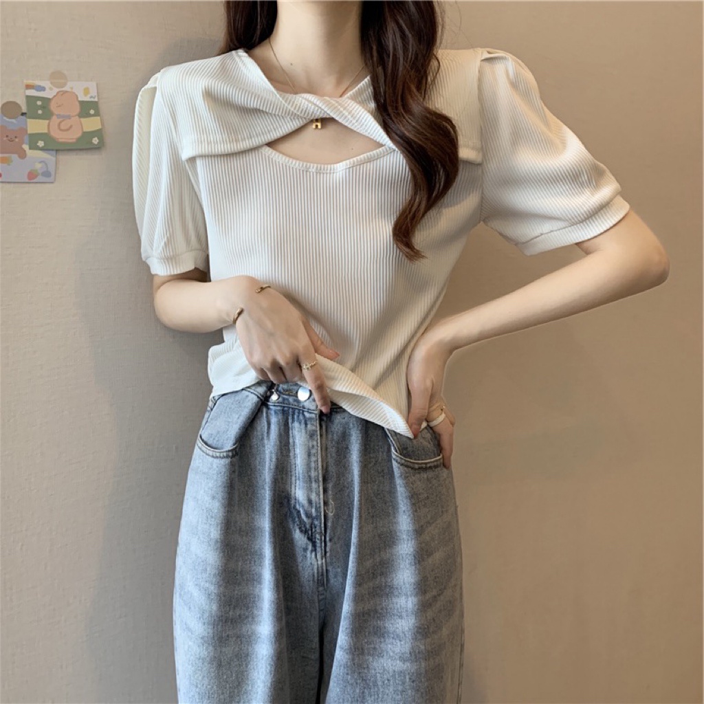 Áo Thun Tay Ngắn Màu Trơn Thiết Kế Hợp Thời Trang  tao bao